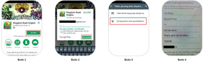 Mach ban cach thanh toan Google Play bang sim Mobifone