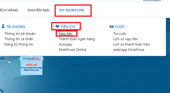 4 Cách nạp tiền điện thoại MobiFone online CHÍNH XÁC NHẤT nap tien dien thoai mobifone online