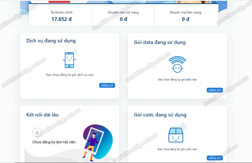 Tra gói cước MobiFone đang sử dụng