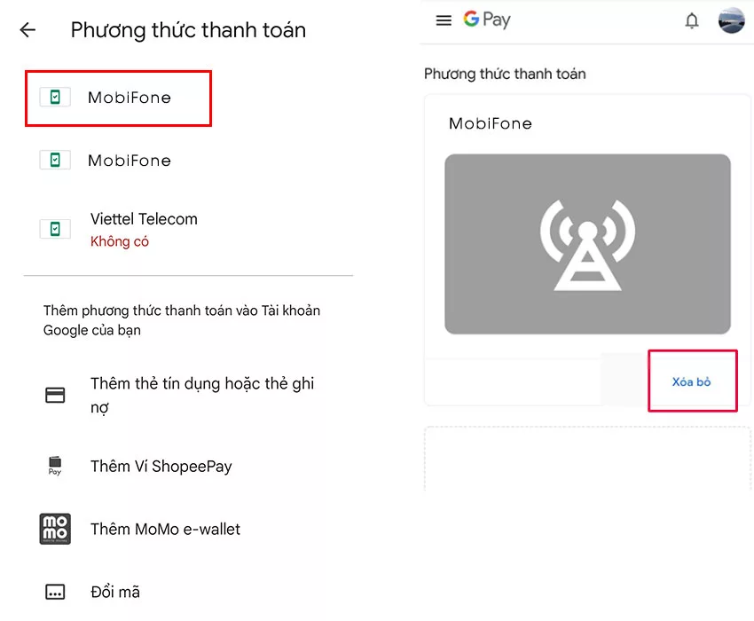 huy thanh toan google play mobifone