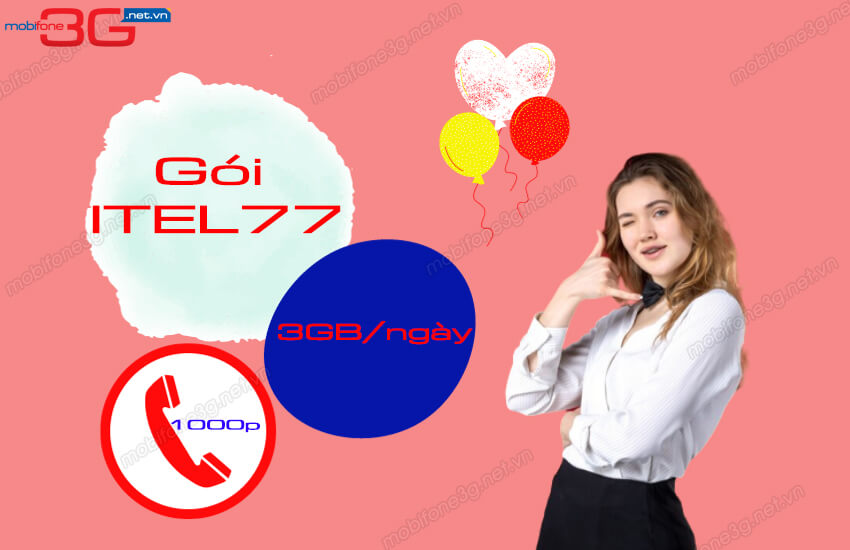 Cách đăng ký gói iTel 77 nhận 3GB/ngày + miễn phí gọi huong dan dang ky goi itel 77