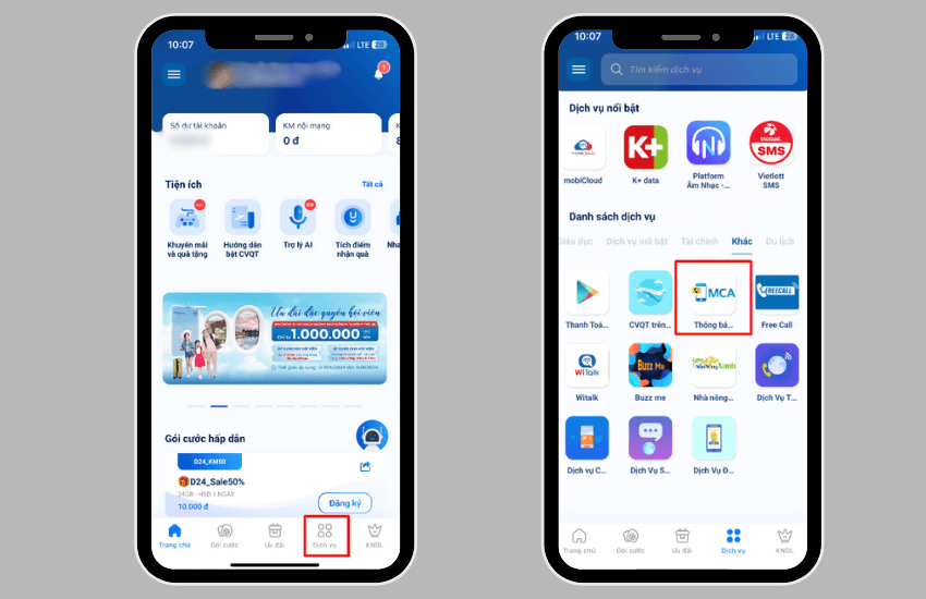 cach huy dich vu mca mobifone