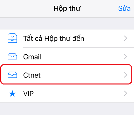 đăng nhập mail công ty trên iPhone