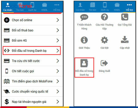 Cách đổi đầu số trong danh bạ bằng My MobiFone Cách đổi đầu số trong danh bạ bằng My MobiFone