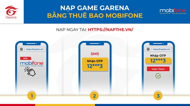 nap the garena bang tin nhan MobiFone 