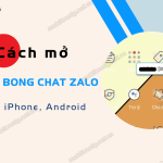 mo bong bong chat zalo tren iphone