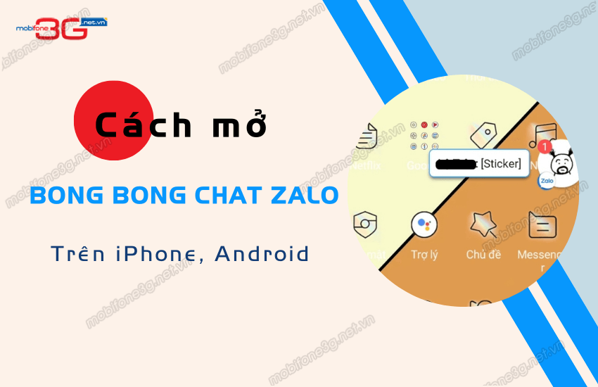 mo bong bong chat zalo tren iphone