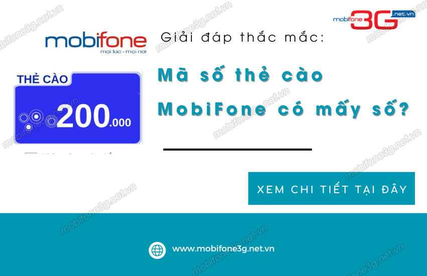 Thẻ cào Mobi có mấy số?