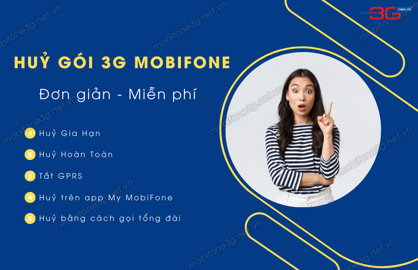 Huỷ đăng ký 3G Mobifone