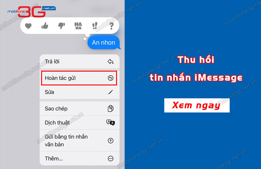 thu hoi tin nhan imessage