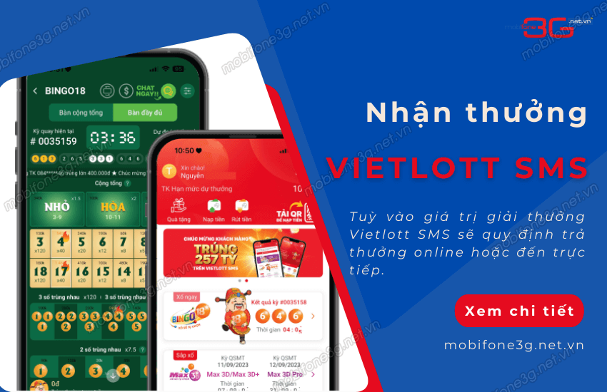 cach nhan thuong vietlott sms