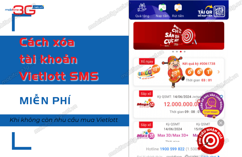 cach xoa tai khoan vietlott sms